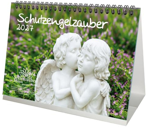 Schutzengelzauber DIN A5 Tischkalender für 2027 Engel Schutzengel Kirche Glaube - Seelenzauber