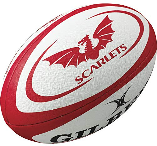 Gilbert Official Scarlets Pro 12 League Durable Rugby Replica Balls Size 4 & 5