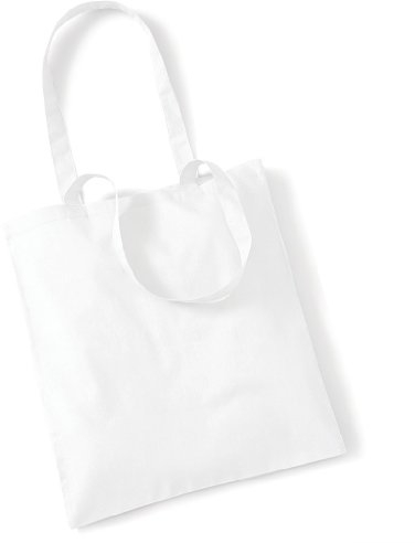 Stoffbeutel Baumwolltasche Beutel Shopper Umhängetasche viele Farbe White