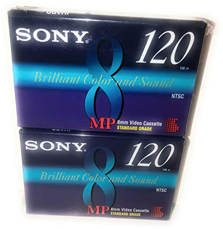 Sony MP 8 mm video cassette standard grade 120 min (2 pezzi)