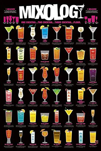 Close Up Mixology Poster One Cocktail... Two Cocktails (61cm x 91,5cm) + 1 Traumstrand Poster Insel Bora Bora zusätzlich