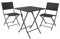 FRANK FLECHTWAREN Bistro-Set Pure Elegance, 3-teilig, 1 Tisch 2 Stühle, Gartenmöbel