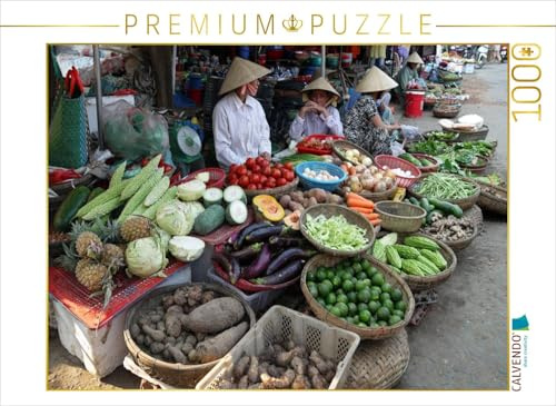 CALVENDO Puzzle Obst und Gemüsemarkt mit bunter Auswahl | 1000 Teile Lege-Größe 64 x 48 cm Foto-Puzzle für glückliche Stunden