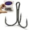 Treble Fishing Hooks,100pcs High Carbon Steel Sharp Triple Hook Strong Round Bend Treble Hooks Barbed Hard Lure Spoon Fish Hook for Bass Trout Freshwater Saltwater Fishing,Size: 2#-14# (14#_100pcs)