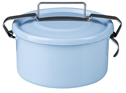 Riess, 0316-006, Dichtungsdose rund 14, CLASSIC - BUNT/PASTELL, Farbe Pastell-Blau, Durchmesser 14 cm, Höhe 10 cm, Inhalt 1 Liter, Emaille, Induktion
