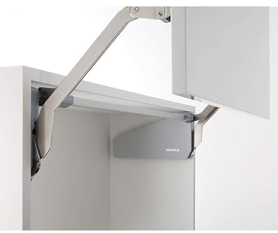 Gedotec Frontliftbeschlag Küche Klappenbeschlag FREE UP für einteilige Klappen aus Holz | Liftbeschlag für Korpushöhe 380-500 mm | Klappengewicht: 3-7 kg | 1 Set - Klappenhalter für Küchen-Schränke
