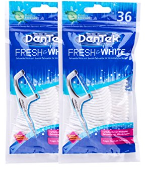 2x DenTek Fresh & White Zahnseidesticks