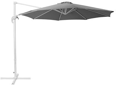 Stilvoller Sonnenschirm Polyester diam. 300 cm dunkelgrau Savona
