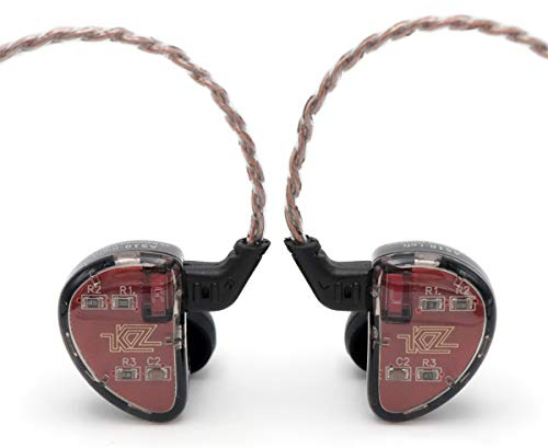 LINSOUL KZ AS10 5BA HiFi Stereo In-Ear Kopfhörer - Hochauflösender Kopfhörer mit abnehmbaren 0,75 mm 2-Pin Kabel, fünf BA-Treibern und passivem Noise Cancelling (Ohne Mic, Black)