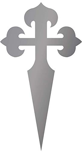 Artimagen Aufkleber Kreuz Santiago Silber 43x73 mm
