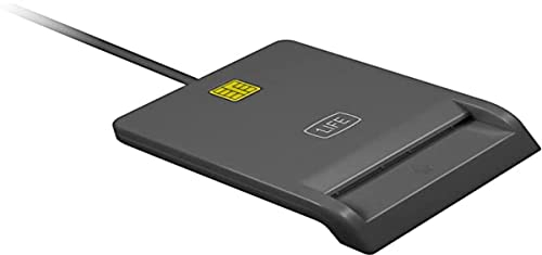 1LIFE Lector Tarjeta Electrónico Citizen -1IFECRCITIZEN- Compatible con Cartão de Cidadão (Portugal) y DNI Electrónico (España). Conexión USB 2.0, Dimensiones 65x85x18mm, Color Negro