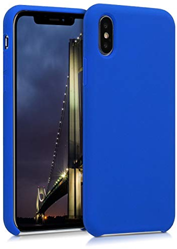 kwmobile Case Compatible with Apple iPhone X Case - TPU Silicone Phone Cover with Soft Finish - Baltic Blue