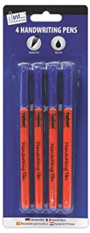 ART BOX 4 Hand Writing Pens, Blue Ink Only