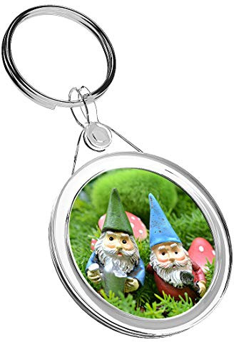 1 nain de jardin mignon - IR02 - Porte-clés d'anniversaire pour papa et enfants - 14596, multicolore, M
