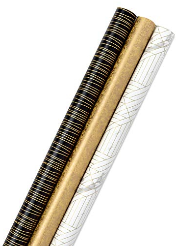 Hallmark 0005EWR6417 Nicht erforderlich, Papier, schwarz/goldfarben