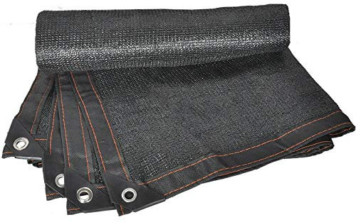 Schattierungsnetz 90% Verschlüsselung Verdicken Draussen Sukkulenten Balkon Dach Schwarz Schattennetz, 23 Größen (Color : Black, Size : 2×1m)