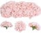 Tifuly 12 Pcs Hortensias Artificiales, Hortensias de Seda Cabezas de Flores con Tallos Flores Falsas para Ramos de Novia, Decoración de Fiesta en el hogar, Arreglos, Centros de Mesa