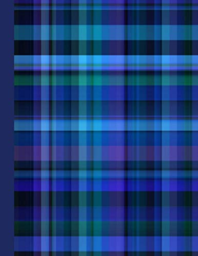 Plaid Notebook: With Wide Ruled Paper and 100 Pages - Pretty Plaid in Blue