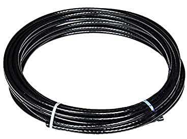 XMRISE Negro recubierta de Vinilo de la Cuerda de Alambre de Acero Inoxidable 304 de Cable línea Trenzada Length65.6FT / 20m 7 * 7 Estructura,Dia0.2inches/5mm