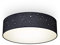B.K.Licht - Deckenlampe, Lampenschirm mit Sterneneffekt, Lampenschirm aus Stoff, E27 Fassung, max. 40 Watt, Deckenleuchte, Lampe, Wohnzimmerlampe, Schlafzimmerlampe, Küchenlampe, 38x10 cm, Schwarz