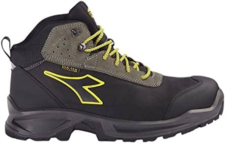 Diadora Sport Diatex Mid S3 Wr Ci Src, Mocassino Uomo, Nero Grigio Acciaio, 44 EU