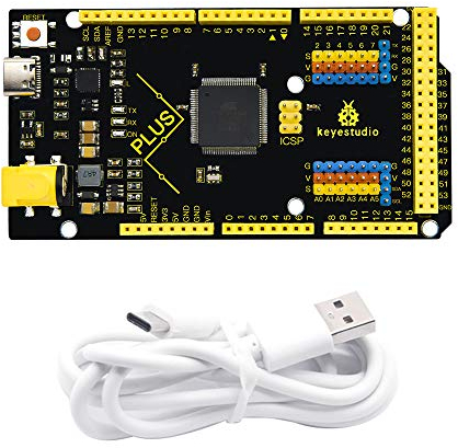 KEYESTUDIO MEGA R3 Plus 2560 Mikrocontroller mit T-Type USB-Kabel Controller Board kompatibel mit Arduino IDE