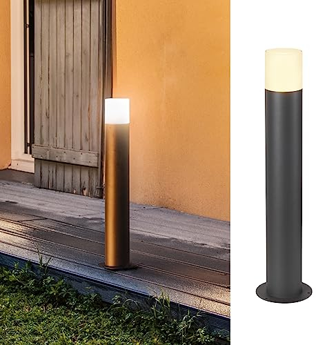 SLV Stehleuchte GRAFIT 60 / Außen-Beleuchtung für Wege, Wände, Eingänge, LED Outdoor Garten-Lampe / E27 IP44 11W anthrazit
