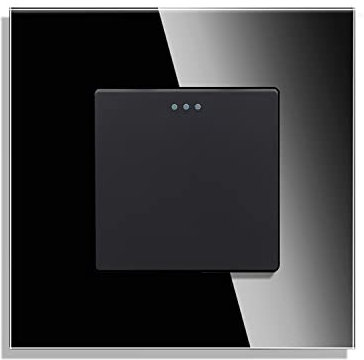 CNBINGO 3-Way Rocker Button Light Switch, Glass Panel Wall Switch