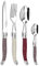 Laguiole Production - Ménagère 24 pièces - Set de couverts de table acier inox et ABS pour 6 personnes - Solidité Extrême - Compatible Lave-Vaisselle - Manche Ergonomique (GAURA)