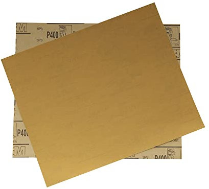 3M 400 Körnung Gold Vorgeschnittenes Aluminiumoxid Schleifpapier 227X280mm (2er Set)