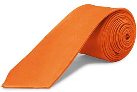 OcioDual Corbata Naranja, Corbata Hombre, Clásica, Elegante para Celebraciones, Eventos, Corbatas Bodas, Fiestas, Empresarios, Corbatas de Hombre para Regalo, Mens Tie