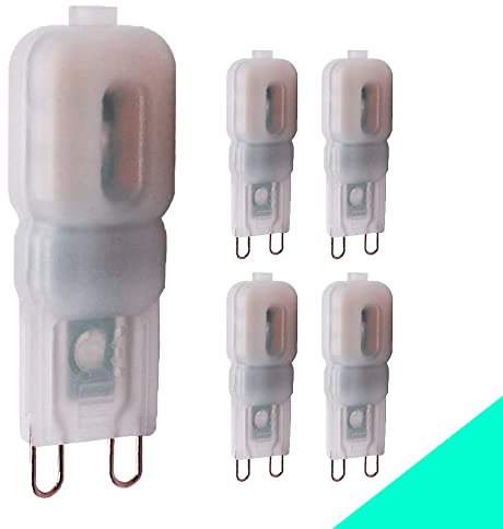 G9 LED Lampen Warmweiß 2700K LED Leuchtmittel 2.5W entspricht G9 Halogenlampen, 220Lumen, 360° Abstrahlwinkel, Nicht Dimmbar, Glühbirne für Kristalldeckenleuchten 2835SMD Kronleuchter, 5er Pack