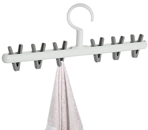 Secador de calcetines giratorio, tendedero con 6 clips de sujeción, soporte de secado giratorio 360°, calcetines para secadora, ropa interior, calcetines, panty, sujetador