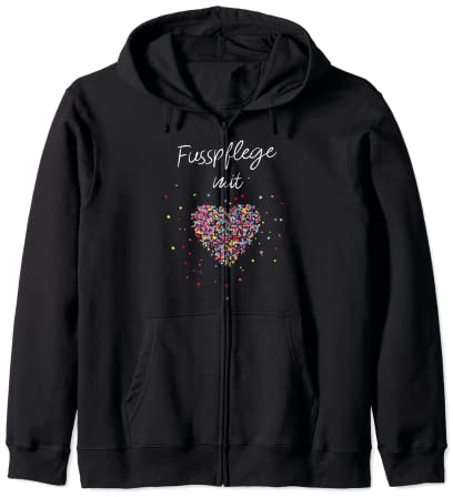 Fusspflege mit Herz Podologie Füsse Geschenk Kapuzenjacke