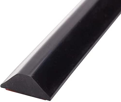 Barre de seuil de douche, autocollante, pour seuil de douche, barrage d'eau, douche, salle de bain, joint d'étanchéité - 200 cm - Noir