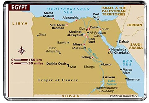 Kühlschrankmagnet Ägypten Karte