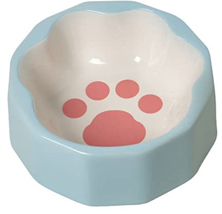 VILLFUL Dog Feeder Bowl Ceramic Cat Bowl Pet Water Bowl Cat Feeder Bowl Tilted Design Practical for Small Pets