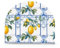 Portatovaglioli in stile italiano siciliano con limoni per tavoli in acrilico da cocktail portatovaglioli da tavolo da pranzo per cucina, bagno, feste, matrimoni, 1 confezione