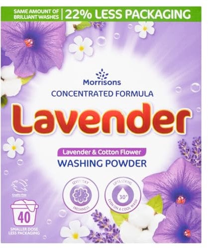 Morrisons Bio Lavender Laundry Powder 40 Washes 2kg