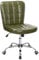 naspaluro Bürostuhl Ohne Armlehne, Schreibtischstuhl mit Höhenverstellbar, Schminktisch Stuhl mit Rollen, Kunstleder Home Office Stuhl für Arbeitszimmer, Schlafzimmer, Schwarz (Dunkelgrün)