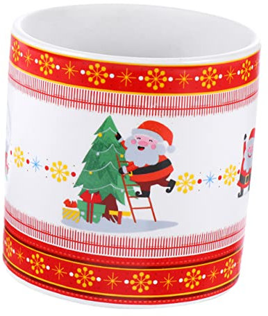 TINEASUR Weihnachtsmuster Blumentopf Kreativer Keramischer Blumentopf Für Sukkulenten Ohne Pflanze Elegantes Design Für Garten Und Wohnung Dekorativ Und Platzsparend