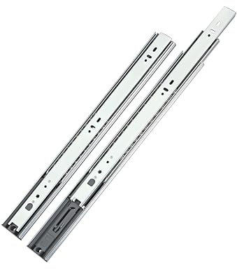 LOOTICH Kugelführung Vollauszug Push-to-Open Rückprall-Schubkastenführungen 450 mm Schubladenschiene Teleskopschiene Kugelauszug Auszugsführungen für Schubladen Seitenmontage (1 Paar)