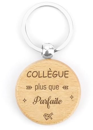 Cadeau Collegue, Cadeau Collègue, Cadeau Collegue Noel, Porte Clé en Bois, Cadeau Pour Collegue de Travail, Cadeau pour Collègues, Cadeau Bureau Collegue, Super Collegue Cadeau, Cadeau Saint Valentin