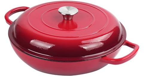 DYHQQ Cast Iron Dutch Oven with Lid Nonstick Enameled Cast Iron Cookware 3L/4.2L Dutch Oven Pot Enamelled Stockpot Cookware Sturdy Cooking Pot for Bread Baking,3L