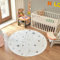 Livabliss Sterne Kinder 160x160 cm – Waschbar in Creme, ideal als Spiel- & Krabbelunterlage für Babyzimmer & Kinderzimmer