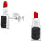 Monkimau Lippenstift Kinder Ohrringe | mit Kristallen 925 Silber | Mädchen Ohrstecker Schmuck | Hypoallergen & Nickelfrei | Kinderohrringe Geschenkidee