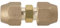OTOTEC 1Pc 1/4 Refrigerant Line Union Nut Brass Flare Union Connector for 6mm and 6.35mm Outer Diameter Air Conditioning Copper Tube