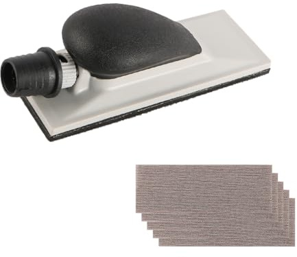 Ieron Hand Push Grinding Tool Set 70x198 with 5 Sanding Blocks P80 P120 P180 P240 P320 for Drywall Wood Polishing and Cleaning