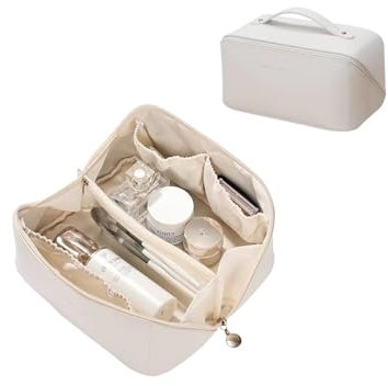 Fonyiunce Trousse de Toilette Femme, Trousse de Maquillage, Pochette Maquillage en PU, Grande Capacité Trousses de Toilette à Suspendre Vanity Maquillage, pour Makeup, Accessoires Bebe Ou Voyage