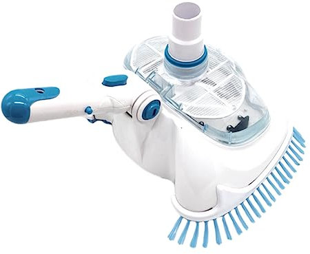 Yardwe Nettoyeur de Piscine avec Brosse de Nettoyage et Ventouse Plastique Outil Aspiration pour Piscine et Saunas pour Fond Parois